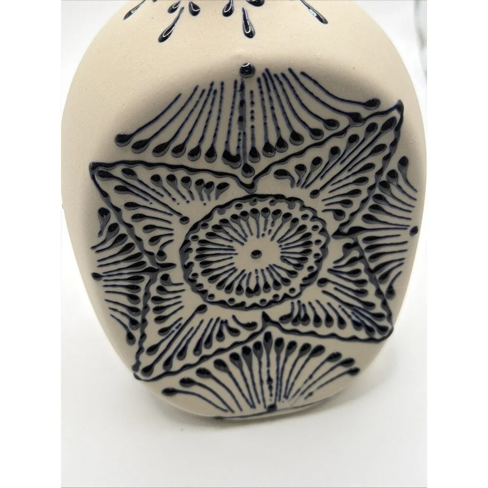NOVICA Artisan Handblown Ceramic Tequila Decanter And Shot Glasses Skull Design
